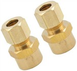 ข้อต่อขั้วต่อตัวเมียแบบบีบอัดทองเหลือง