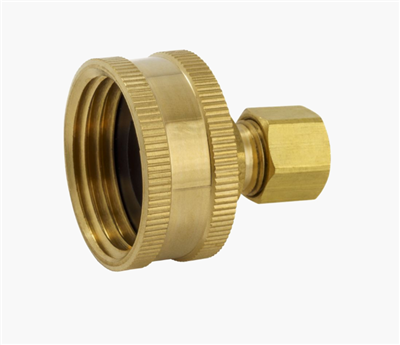 อะแดปเตอร์หมุนท่อสวนทองเหลือง การบีบอัดหญิงพร้อมเครื่องซักผ้า