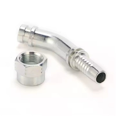 อะแดปเตอร์ท่อไฮดรอลิก JIC หญิง 45 องศาข้อศอกหญิงข้อต่อท่อขั้วต่อปลายท่อ